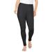 Plus Size Women's Lace-Trim Essential Stretch Legging by Roaman's in Heather Charcoal (Size 18/20) Activewear Workout Yoga Pants