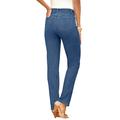 Plus Size Women's Invisible Stretch® Contour Straight-Leg Jean by Denim 24/7 in Medium Wash (Size 30 T)