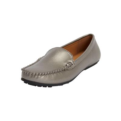 Women's The Milena Slip On Flat by Comfortview in Gunmetal (Size 10 1/2 M)