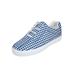 Women's The Bungee Slip On Sneaker by Comfortview in Navy Gingham (Size 12 M)