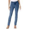 Plus Size Women's Invisible Stretch® Contour Skinny Jean by Denim 24/7 in Medium Wash (Size 30 W)