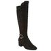 Women's The Ruthie Wide Calf Boot by Comfortview in Black (Size 7 M)