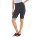 Plus Size Women's Essential Stretch Lace-Trim Short by Roaman's in Black (Size 34/36)