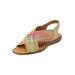 Wide Width Women's The Celestia Sling Sandal by Comfortview in Multi Pastel (Size 8 W)