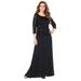 Plus Size Women's Lace Popover Dress by Roaman's in Black (Size 32 W) Formal Evening