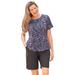 Plus Size Women's The Swim Tee by Swim 365 in Black Confetti (Size 14/16) Rash Guard