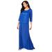 Plus Size Women's Lace Popover Dress by Roaman's in True Blue (Size 18 W) Formal Evening