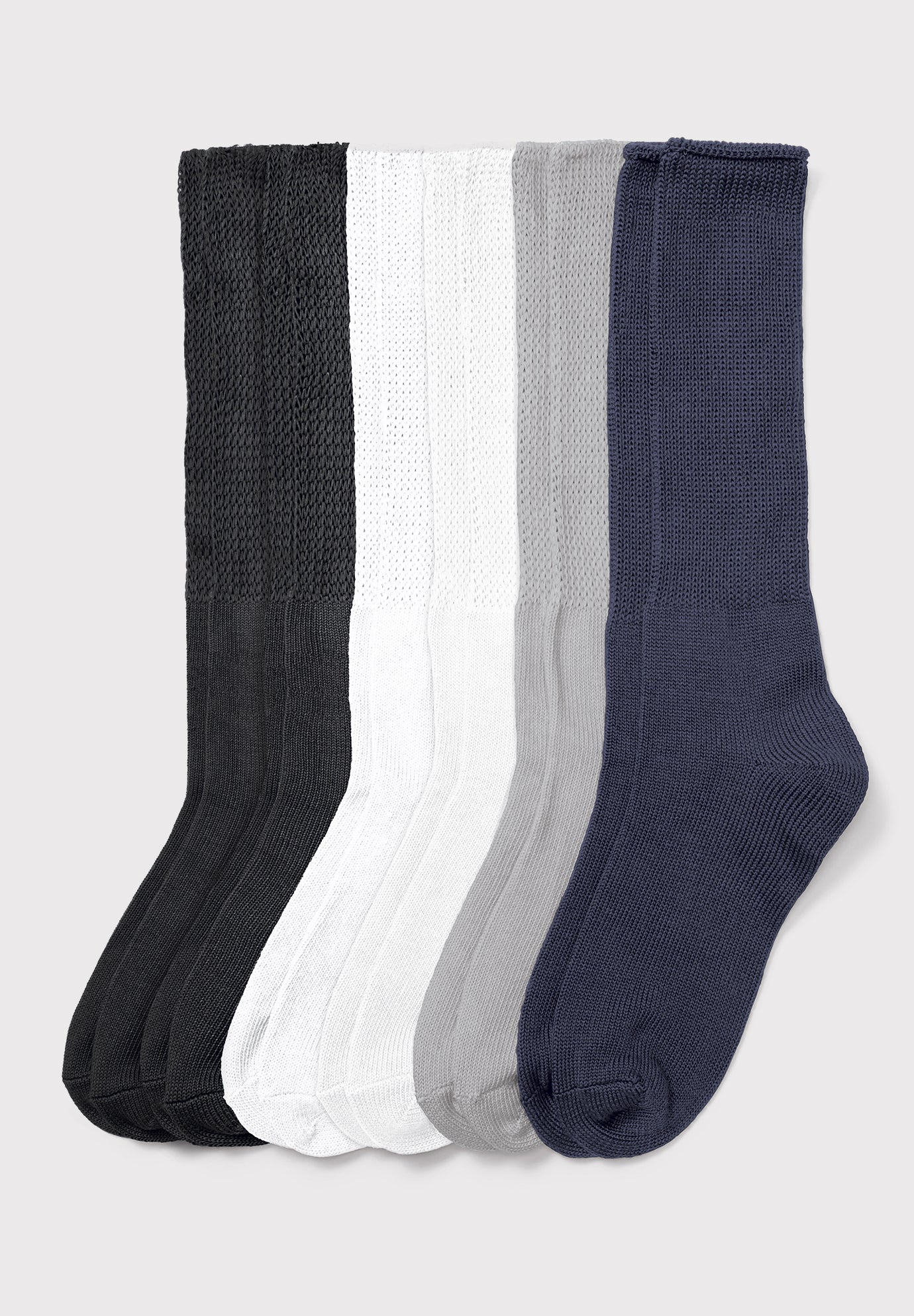 Plus Size Women's 6-Pack Rib Knit Socks by Comfort Choice in Basic Pack (Size 2X) Tights