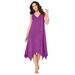 Plus Size Women's Sleeveless Swing Dress by Roaman's in Purple Magenta (Size 30/32)