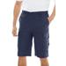 Men's Big & Tall 10" Side Elastic Canyon Cargo Shorts by KingSize in Navy (Size 38)