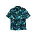 Men's Big & Tall KS Island Printed Rayon Short-Sleeve Shirt by KS Island in Black Palm (Size L)