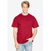 Men's Big & Tall Hanes® Beefy-T Pocket T-Shirt by Hanes in Deep Red (Size 3XL)