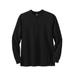 Men's Big & Tall Liberty Blues™ Easy-Care Ribbed Knit Henley by Liberty Blues in Black (Size 4XL) Henley Shirt