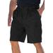 Men's Big & Tall Boulder Creek® Renegade 9" Full Elastic Waist Cargo Shorts by Boulder Creek in Black (Size XL)