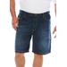 Men's Big & Tall 5 Pocket Denim Shorts by Liberty Blues® in Medium Blue (Size 66)