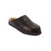 Wide Width Men's Fur-Lined Clog Slippers by KingSize in Black (Size 10 W)