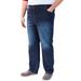 Men's Big & Tall 5-Pocket Relaxed Fit Denim Look Sweatpants by KingSize in Dark Rinse (Size 2XL) Jeans