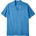 Men's Big & Tall Gauze Camp Shirt by KingSize in Azure Blue (Size 3XL)