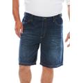 Men's Big & Tall 5 Pocket Denim Shorts by Liberty Blues® in Medium Blue (Size 46)