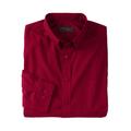 Men's Big & Tall KS Signature Wrinkle-Free Long-Sleeve Button-Down Collar Dress Shirt by KS Signature in Rich Burgundy (Size 17 1/2 39/0)