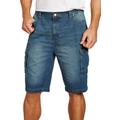 Men's Big & Tall Liberty Blues™ Denim Cargo Shorts by Liberty Blues in Blue Wash (Size 36)