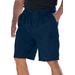 Men's Big & Tall Boulder Creek® Renegade 9" Full Elastic Waist Cargo Shorts by Boulder Creek in Navy (Size 8XL)