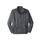 Men's Big & Tall Explorer Plush Fleece Full-Zip Fleece Jacket by KingSize in Steel (Size 4XL)