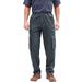 Men's Big & Tall Side-Elastic Stacked Cargo Pocket Pants by Boulder Creek in Carbon (Size 46 40)