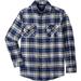 Men's Big & Tall Plaid Flannel Shirt by KingSize in Navy Plaid (Size XL)