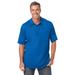 Men's Big & Tall Shrink-Less™ Lightweight Polo T-Shirt by KingSize in Royal Blue Heather (Size 5XL)