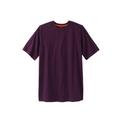 Men's Big & Tall Heavyweight Jersey Crewneck T-Shirt by Boulder Creek in Deep Purple (Size 7XL)