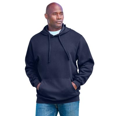 Men's Big & Tall Fleece Pullover Hoodie by KingSize in Navy (Size 5XL)