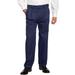 Men's Big & Tall Classic Fit Wrinkle-Free Expandable Waist Pleat Front Pants by KingSize in Navy (Size 48 40)