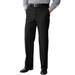 Men's Big & Tall Relaxed Fit Wrinkle-Free Full Elastic Plain Front Pants by KingSize in Black (Size 46 40)