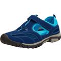 Wide Width Men's Sport Sandal by KingSize in Midnight Navy Electric Turquoise (Size 10 W)