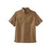 Men's Big & Tall Short-Sleeve Pocket Sport Shirt by KingSize in Dark Khaki (Size XL)