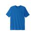 Men's Big & Tall Shrink-Less™ Lightweight Pocket Crewneck T-Shirt by KingSize in Royal Blue (Size 4XL)