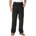 Men's Big & Tall Loose Fit Comfort Waist Jeans by KingSize in Black Denim (Size XL 38)