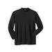 Men's Big & Tall Mock Turtleneck Long-Sleeve Cotton Tee by KingSize in Black (Size 7XL)