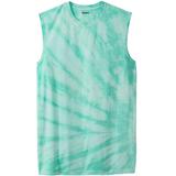 Men's Big & Tall Shrink-Less™ Lightweight Muscle T-Shirt by KingSize in Tidal Green Marble (Size 9XL)