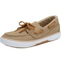 Wide Width Men's Canvas Boat Shoe by KingSize in Khaki (Size 9 1/2 W) Loafers Shoes