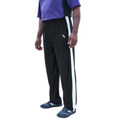 Men's Big & Tall Performance Mesh Side Panel Sweatpants by KingSize in Black (Size 4XL)