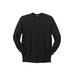 Men's Big & Tall Shaker Knit Crewneck Sweater by KingSize in Black (Size 8XL)