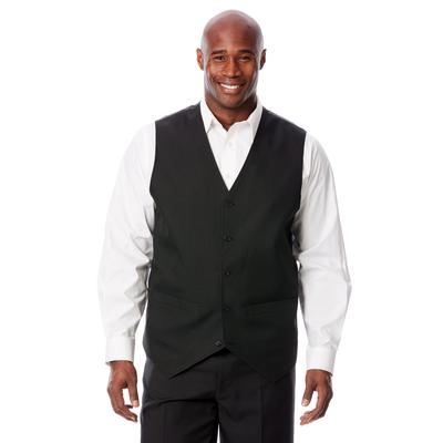 Men's Big & Tall KS Signature Easy Movement® 5-Button Suit Vest by KS Signature in Black (Size 56)