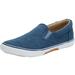 Wide Width Men's Canvas Slip-On Shoes by KingSize in Stonewash Navy (Size 11 1/2 W) Loafers Shoes