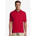 Men's Big & Tall Hanes® Cotton-Blend EcoSmart® Jersey Polo by Hanes in Deep Red (Size M)