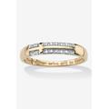 Men's Big & Tall 10K Yellow Gold Diamond Accent "Lord's Prayer" Cross Ring by PalmBeach Jewelry in Gold (Size 15)