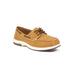 Wide Width Men's Deer Stags® Lace-Up Boat Shoes by Deer Stags in Light Tan (Size 13 W)