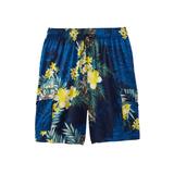 Men's Big & Tall KS Island™ 8" Flex Cargo Swim Trunks by KS Island in Yellow Hibiscus (Size 2XL)