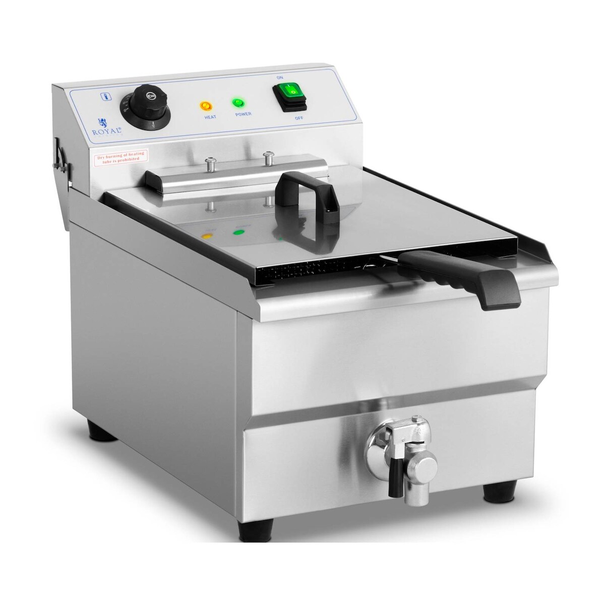 Royal Catering Elektro-Fritteuse - 16 l - 6000 W - 400 V - Ablasshahn - Image